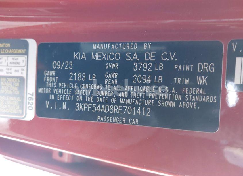 Photo 9 of 2024 Kia Forte GT-LINE (VIN 3KPF54AD8RE701412)