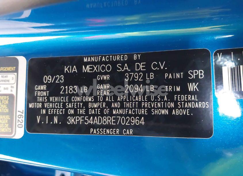 Photo 9 of 2024 Kia Forte GT-LINE (VIN 3KPF54AD8RE702964)