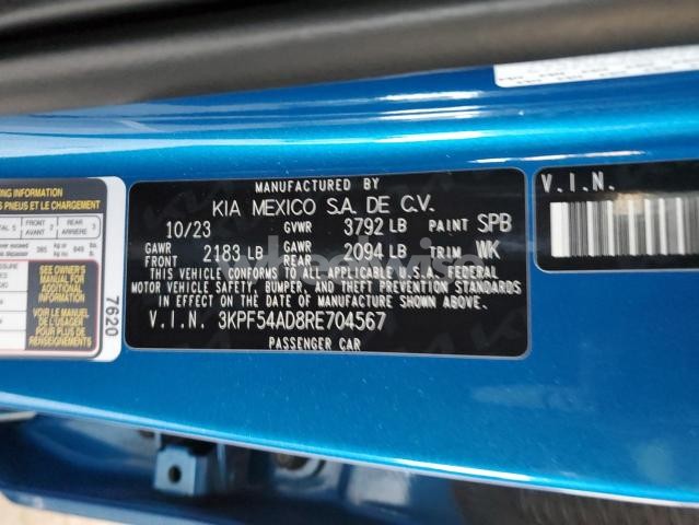 Photo 5 of 2024 KIA FORTE GT LINE (VIN 3KPF54AD8RE704567)