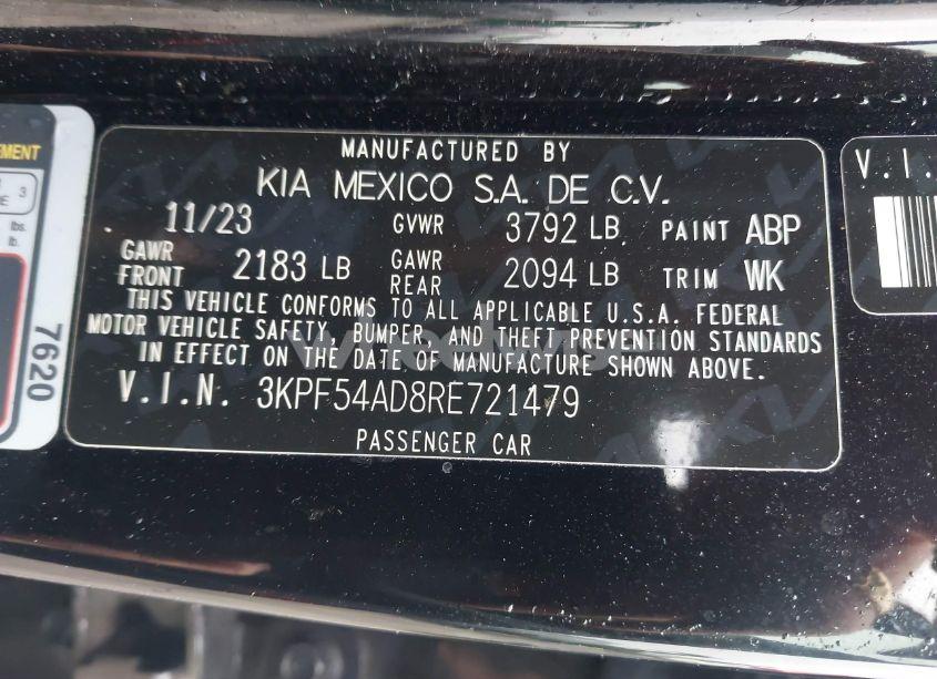 Photo 9 of 2024 Kia Forte GT-LINE (VIN 3KPF54AD8RE721479)