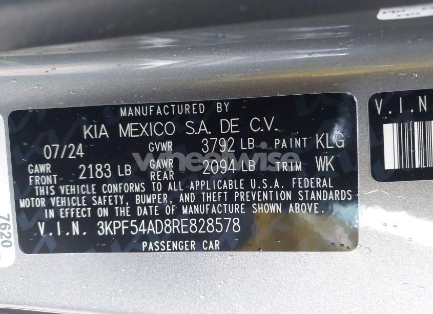 Photo 9 of 2024 Kia Forte GT-LINE (VIN 3KPF54AD8RE828578)