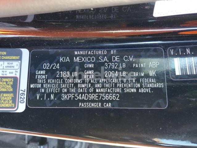 Photo 8 of 2024 KIA FORTE GT LINE (VIN 3KPF54AD9RE756662)