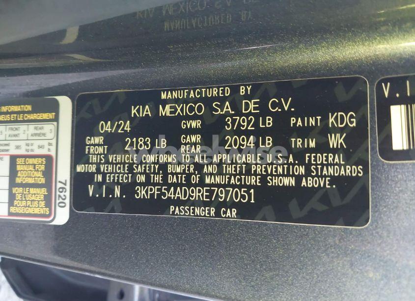 Photo 9 of 2024 Kia Forte GT-LINE (VIN 3KPF54AD9RE797051)