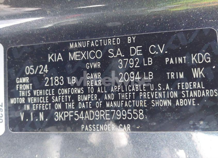 Photo 9 of 2024 Kia Forte GT-LINE (VIN 3KPF54AD9RE799558)