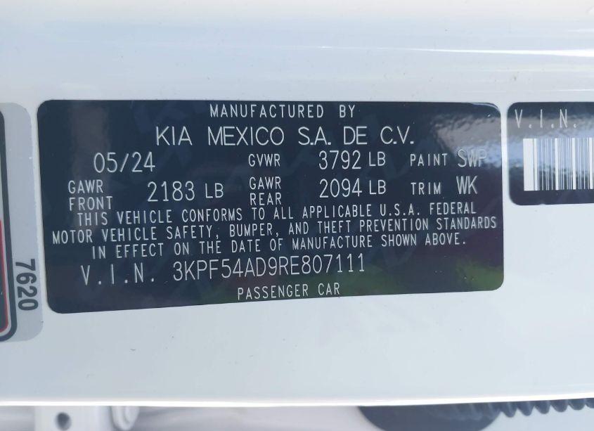 Photo 9 of 2024 Kia Forte GT-LINE (VIN 3KPF54AD9RE807111)