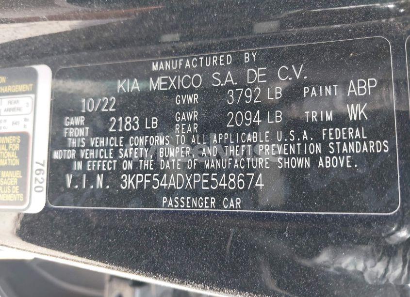 Photo 9 of 2023 Kia Forte GT-LINE (VIN 3KPF54ADXPE548674)