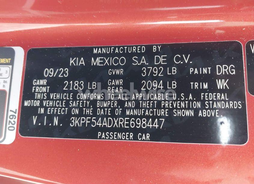 Photo 9 of 2024 Kia Forte GT-LINE (VIN 3KPF54ADXRE698447)
