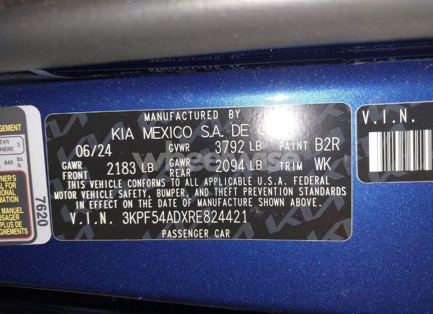 Photo 9 of 2024 Kia Forte GT-LINE (VIN 3KPF54ADXRE824421)