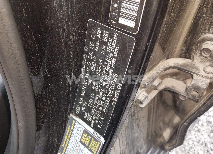 Photo 9 of 2017 Kia Forte LX (VIN 3KPFK4A70HE032926)