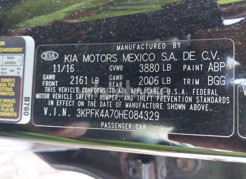 Photo 9 of 2017 Kia Forte LX (VIN 3KPFK4A70HE084329)