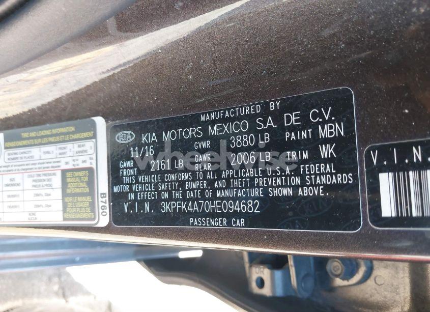 Photo 9 of 2017 Kia Forte LX (VIN 3KPFK4A70HE094682)