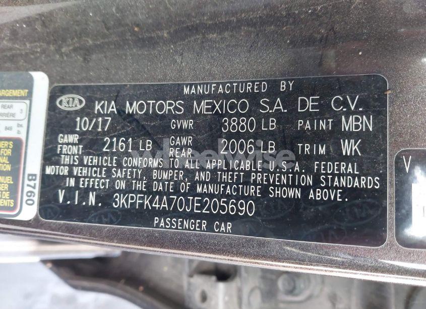 Photo 9 of 2018 Kia Forte LX (VIN 3KPFK4A70JE205690)