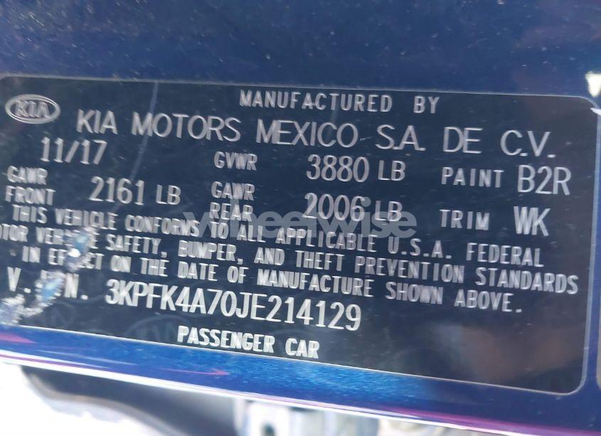 Photo 9 of 2018 Kia Forte LX (VIN 3KPFK4A70JE214129)