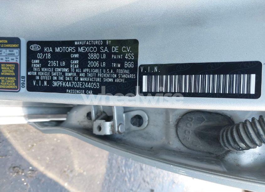 Photo 9 of 2018 Kia Forte LX (VIN 3KPFK4A70JE244053)