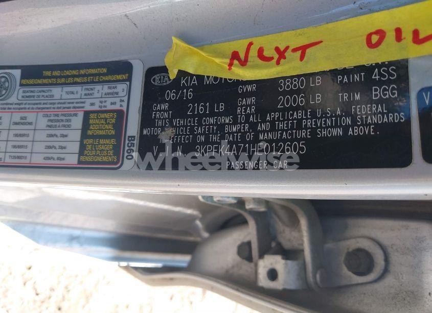 Photo 9 of 2017 Kia Forte LX (VIN 3KPFK4A71HE012605)