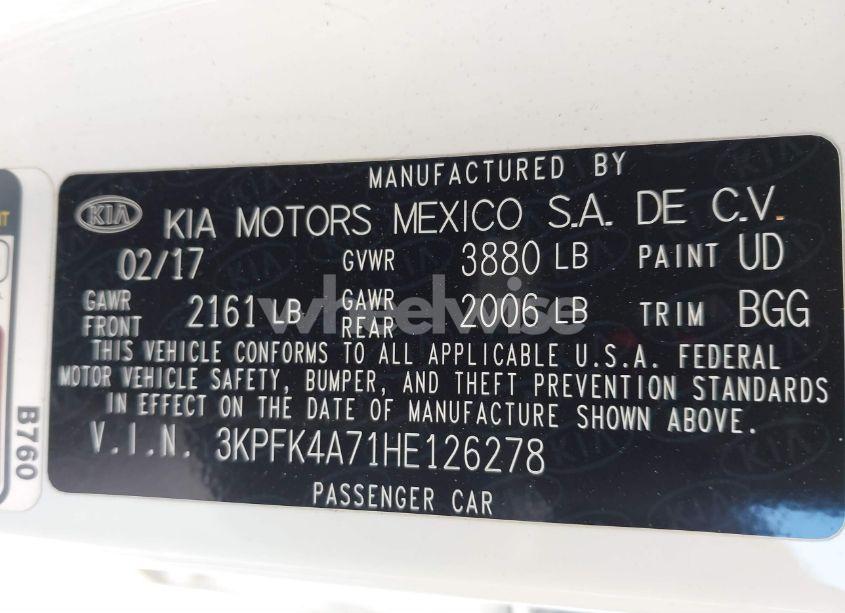 Photo 9 of 2017 Kia Forte LX (VIN 3KPFK4A71HE126278)