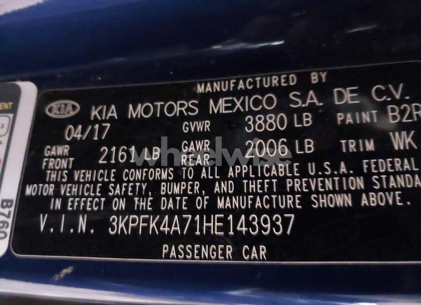 Photo 9 of 2017 Kia Forte LX (VIN 3KPFK4A71HE143937)