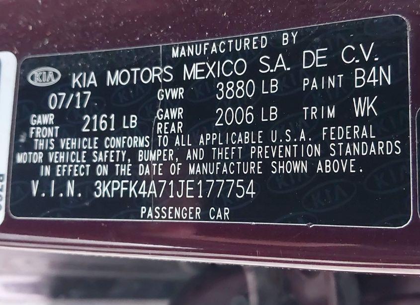 Photo 9 of 2018 Kia Forte LX (VIN 3KPFK4A71JE177754)