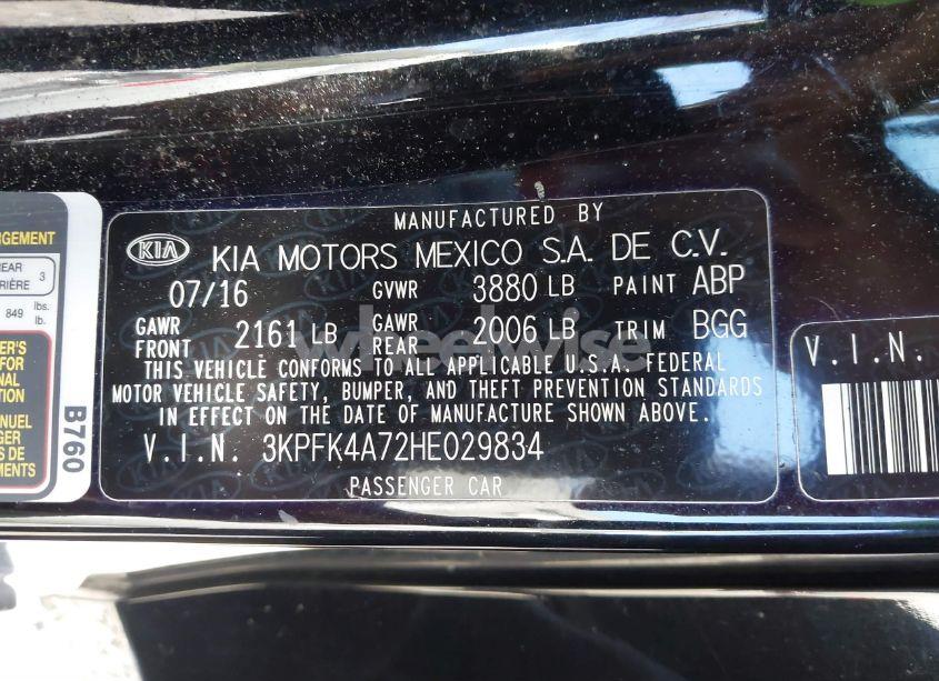 Photo 9 of 2017 Kia Forte LX (VIN 3KPFK4A72HE029834)