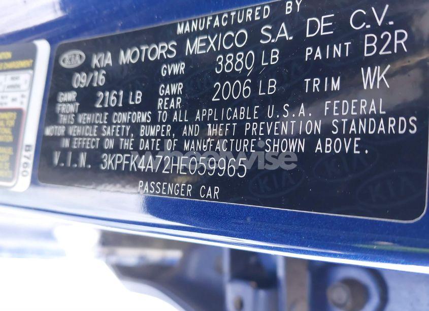 Photo 9 of 2017 Kia Forte LX (VIN 3KPFK4A72HE059965)