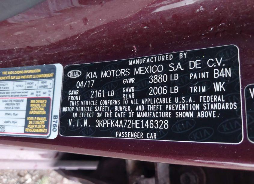 Photo 9 of 2017 Kia Forte LX (VIN 3KPFK4A72HE146328)