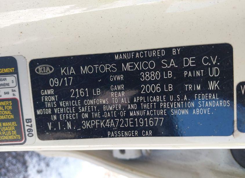 Photo 9 of 2018 Kia Forte LX (VIN 3KPFK4A72JE191677)