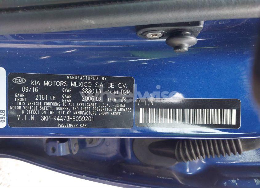 Photo 9 of 2017 Kia Forte LX (VIN 3KPFK4A73HE059201)