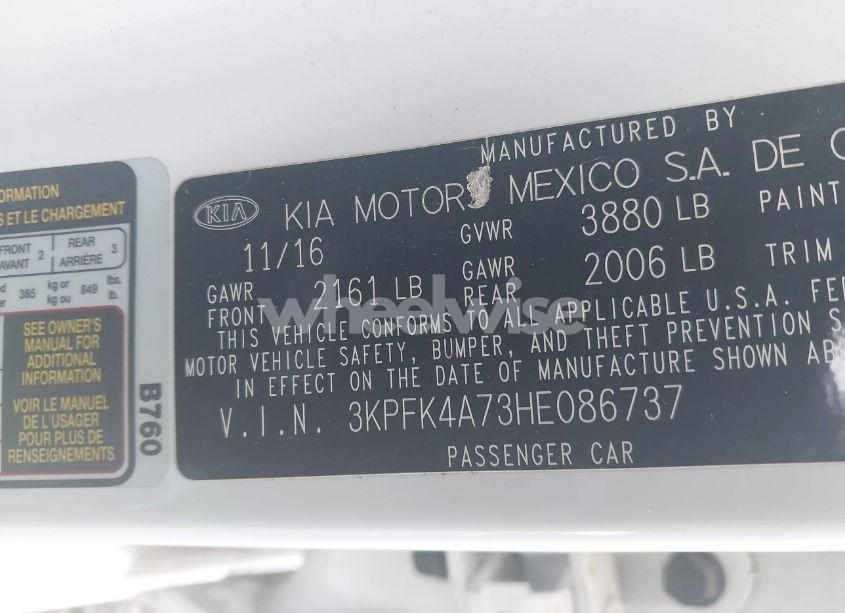 Photo 9 of 2017 Kia Forte LX (VIN 3KPFK4A73HE086737)