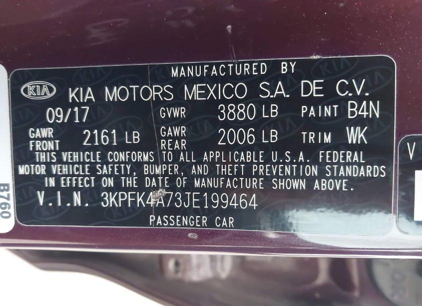 Photo 9 of 2018 Kia Forte LX (VIN 3KPFK4A73JE199464)