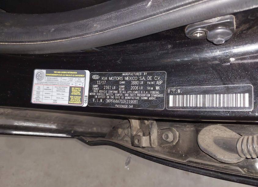 Photo 9 of 2018 Kia Forte LX (VIN 3KPFK4A73JE219681)