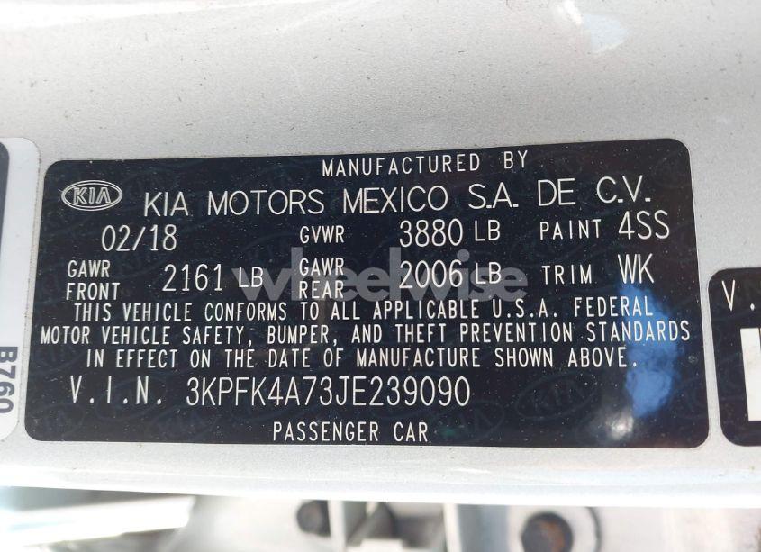 Photo 9 of 2018 Kia Forte LX (VIN 3KPFK4A73JE239090)