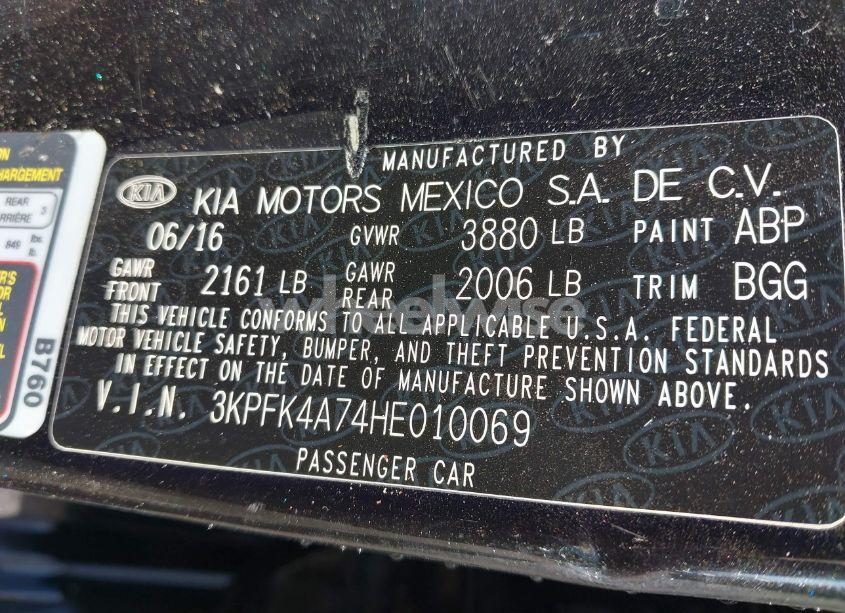 Photo 9 of 2017 Kia Forte LX (VIN 3KPFK4A74HE010069)