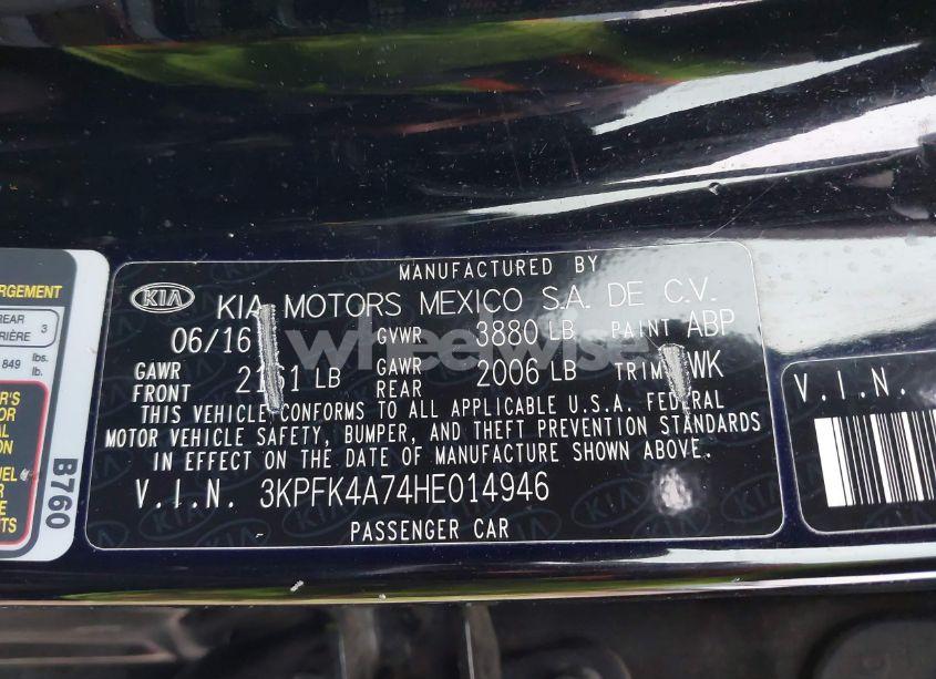 Photo 9 of 2017 Kia Forte LX (VIN 3KPFK4A74HE014946)