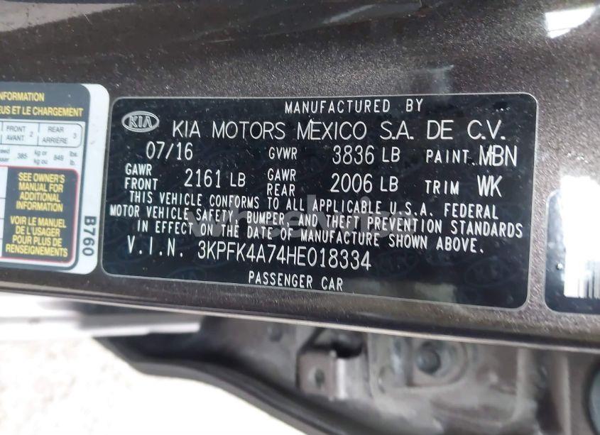 Photo 9 of 2017 Kia Forte LX (VIN 3KPFK4A74HE018334)