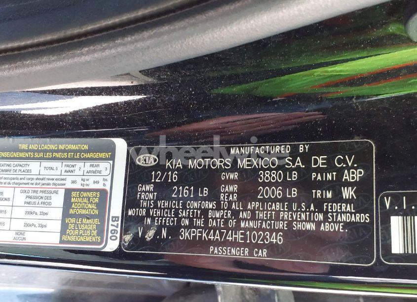 Photo 9 of 2017 Kia Forte LX (VIN 3KPFK4A74HE102346)