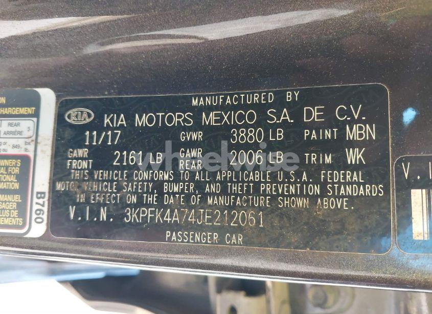 Photo 9 of 2018 Kia Forte LX (VIN 3KPFK4A74JE212061)