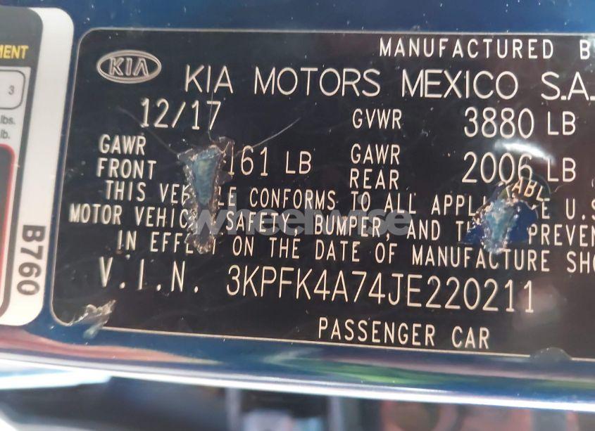 Photo 9 of 2018 Kia Forte LX (VIN 3KPFK4A74JE220211)