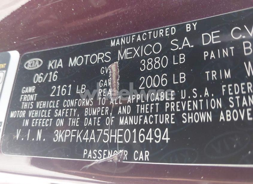 Photo 9 of 2017 Kia Forte LX (VIN 3KPFK4A75HE016494)