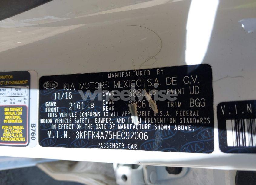 Photo 9 of 2017 Kia Forte LX (VIN 3KPFK4A75HE092006)