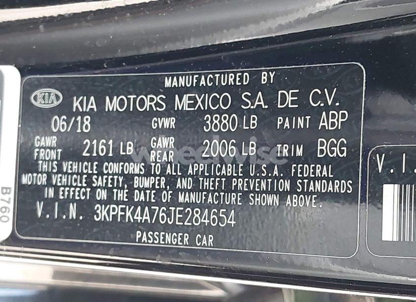 Photo 9 of 2018 Kia Forte LX (VIN 3KPFK4A76JE284654)