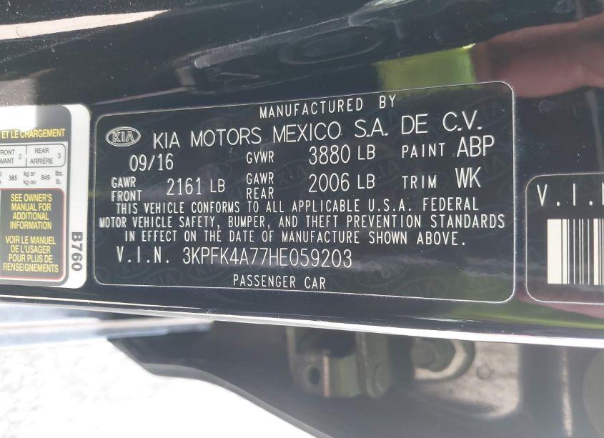 Photo 9 of 2017 Kia Forte LX (VIN 3KPFK4A77HE059203)