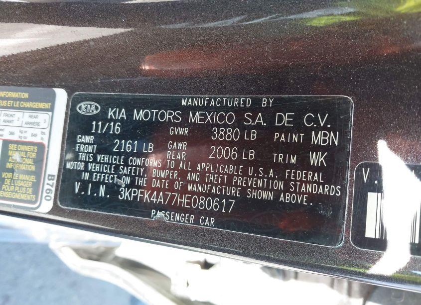Photo 9 of 2017 Kia Forte LX (VIN 3KPFK4A77HE080617)