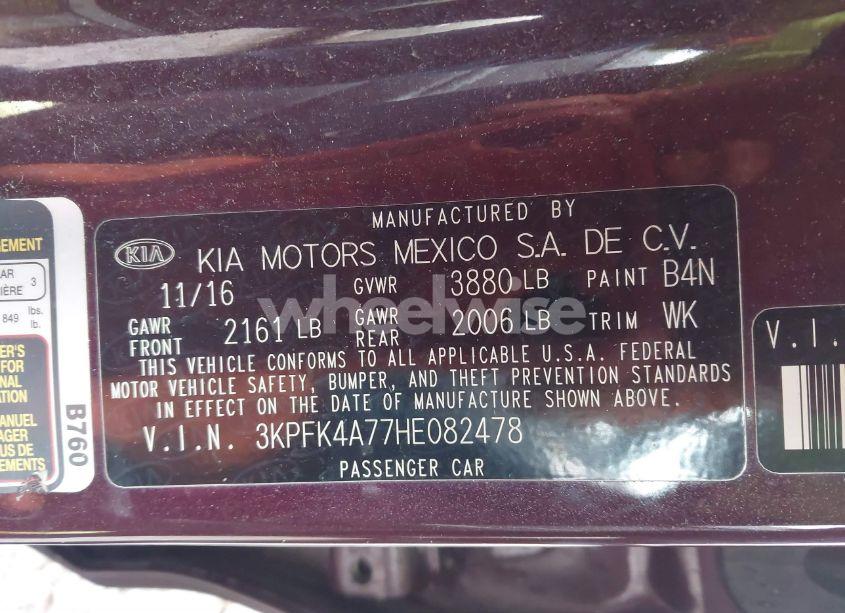 Photo 9 of 2017 Kia Forte LX (VIN 3KPFK4A77HE082478)