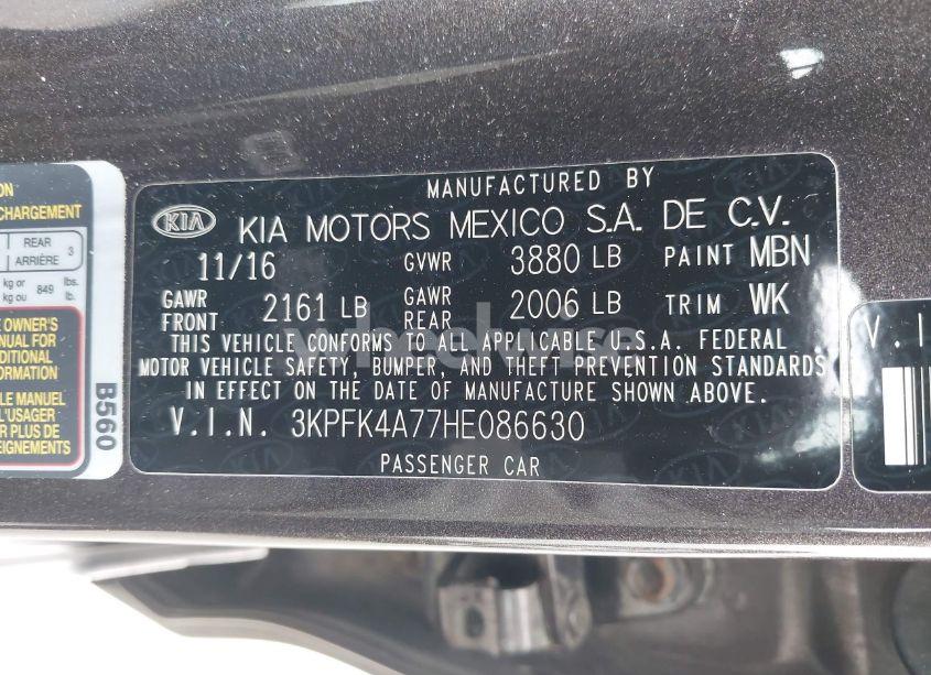 Photo 9 of 2017 Kia Forte LX (VIN 3KPFK4A77HE086630)