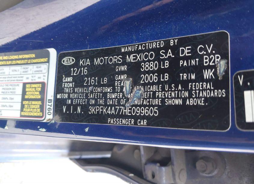 Photo 9 of 2017 Kia Forte LX (VIN 3KPFK4A77HE099605)