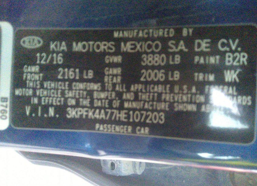 Photo 9 of 2017 Kia Forte LX (VIN 3KPFK4A77HE107203)