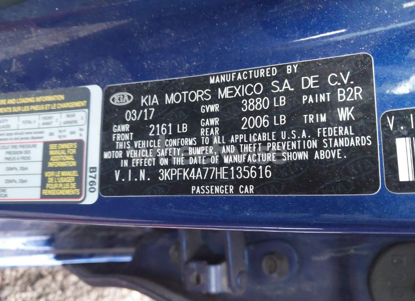 Photo 9 of 2017 Kia Forte LX (VIN 3KPFK4A77HE135616)