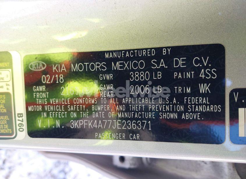 Photo 9 of 2018 Kia Forte LX (VIN 3KPFK4A77JE236371)