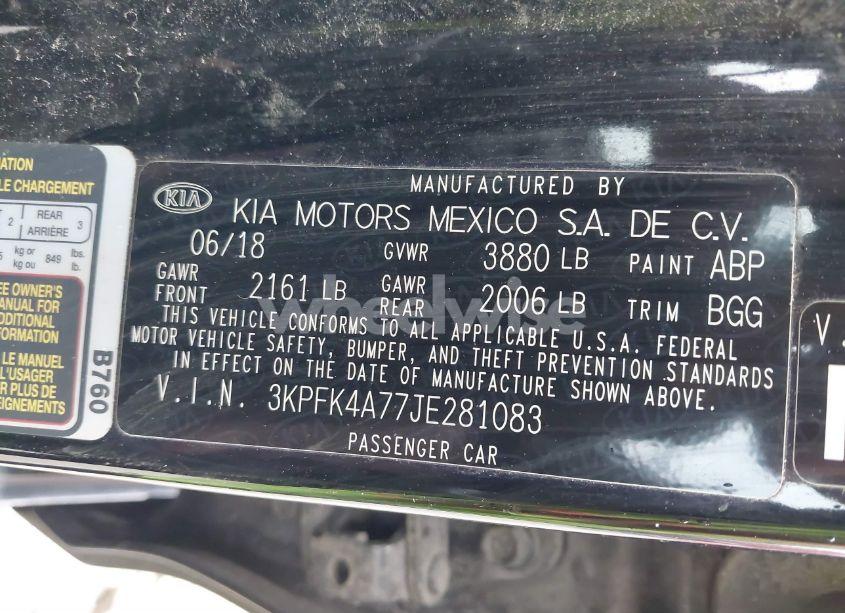 Photo 9 of 2018 Kia Forte LX (VIN 3KPFK4A77JE281083)