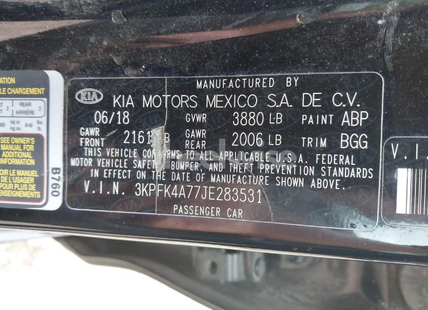 Photo 9 of 2018 Kia Forte LX (VIN 3KPFK4A77JE283531)